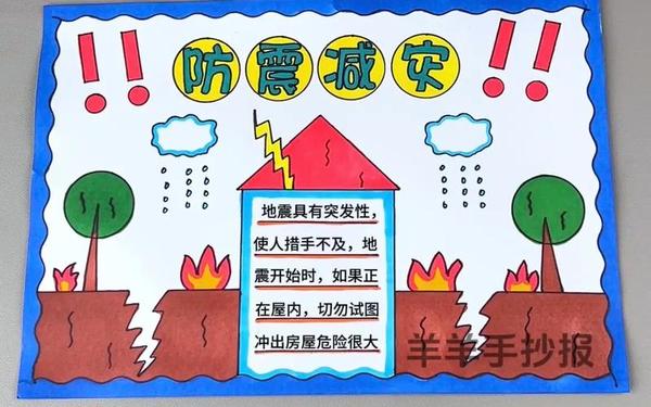 防震减灾手抄报内容(3～6年级防震减灾手抄报)