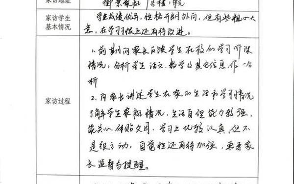 家访记录表内容怎么写,家访记录内容大全40篇