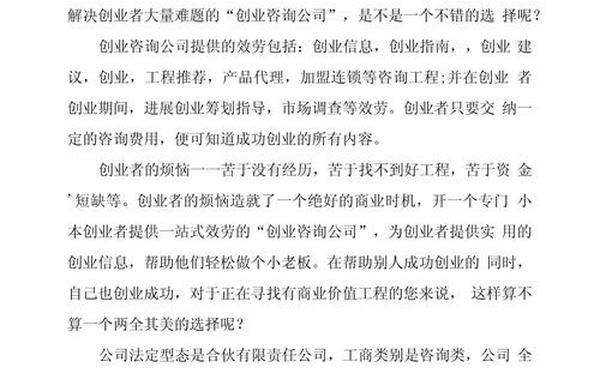 企业计划书、计划书模板范文 完整版