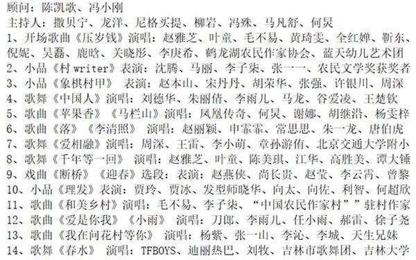元旦晚会搞笑节目(2025年中央元宵晚会节目单查询)