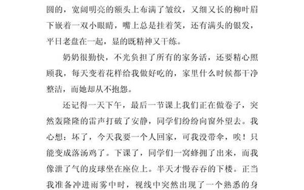 描写人的作文400字_满分作文写人400