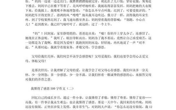 学会感恩作文 我学会了拉屎作文500字