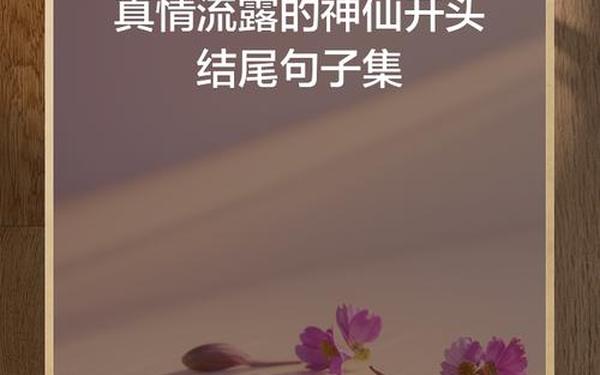 好的开头和结尾摘抄;好的开头和结尾神仙句子