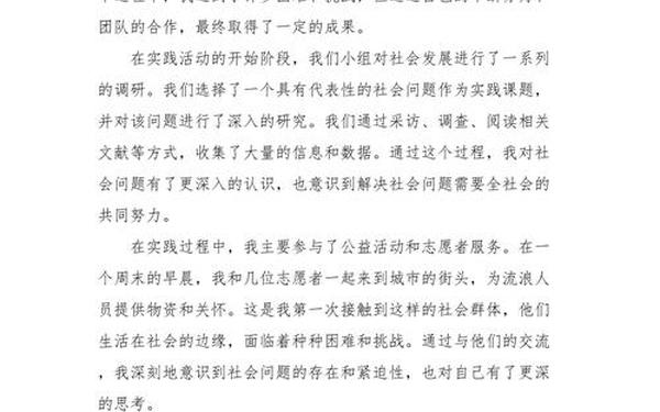 大学生社会实践小结_社会实践心得体会100字