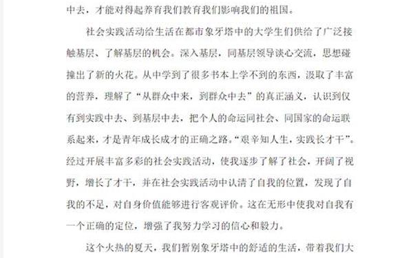 实践报告3000字大学篇;大学生实践报告模板及范文3000字