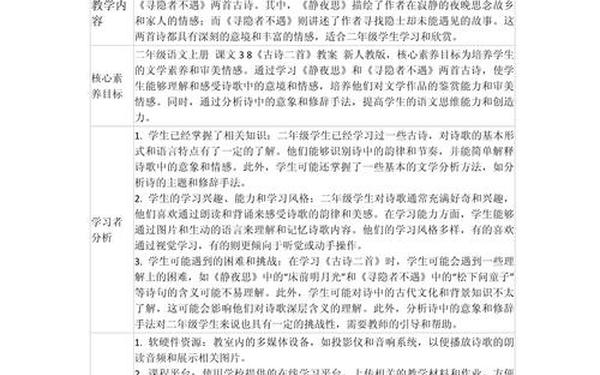人教版小学二年级语文上册教案 二年级上册语文教案全册人教版