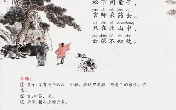 《寻隐者不遇》唐.贾岛;贾岛最出名的5首诗