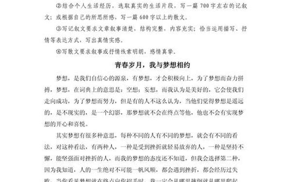 中考满分作文《青春》600字(关于梦想的中考满分作文)