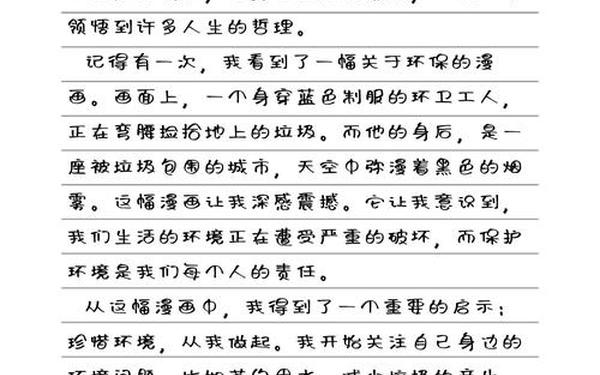 假文盲漫画的启示-漫画的启示500字左右作文