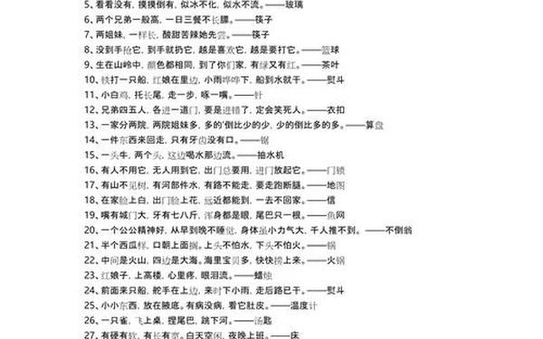 有文化底蕴的灯谜(比较文雅的灯谜)