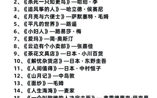 100本经典好书推荐(文学书籍推荐100本)