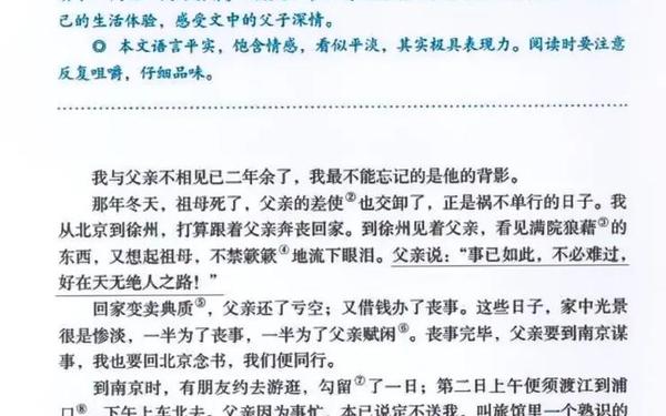 荷塘夜色朱自清,《背影》原文