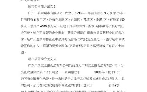 公司简介怎么写(公司概况简介)