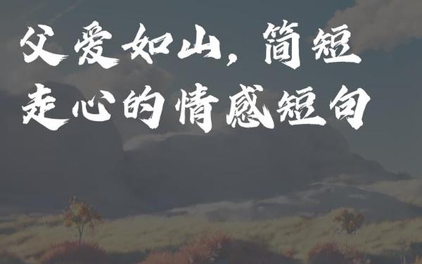 父爱短诗四句 父爱的千古佳句