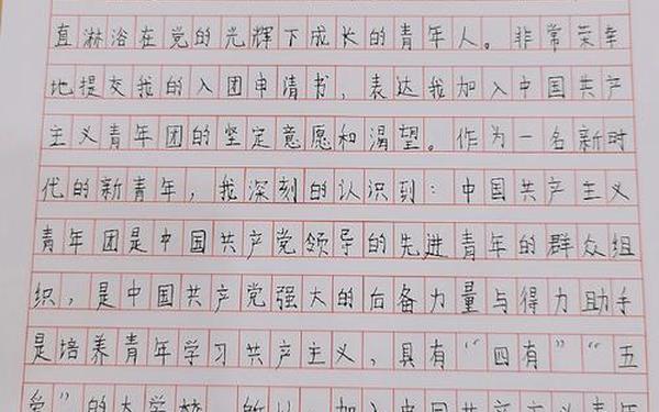 中学生入团申请书—初中生2025入团申请书