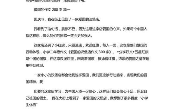 爱国作文300字(我的爱国故事作文300字)