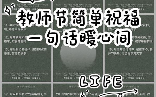 大学教师节祝福语(教师节最暖心十句话)