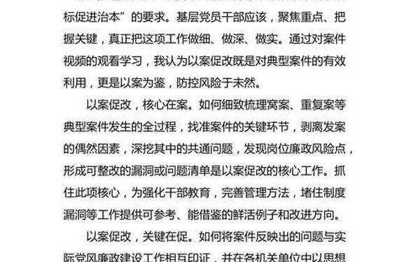 反腐倡廉警示_以案促改促治第四集心得体会