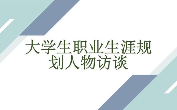 生涯人物访谈报告-人物访谈ppt模板免费