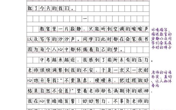 中考满分记叙文—中考作文范文10篇