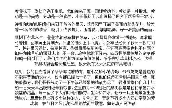 劳动作文600字初中;初一劳动感悟100字