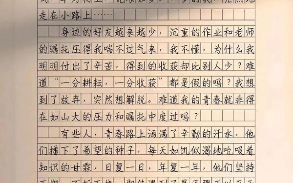 情感类作文800字初中生;奋斗类作文优美作文(800)