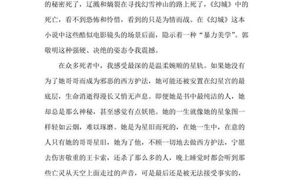 幻城的读后感—幻城读后感600