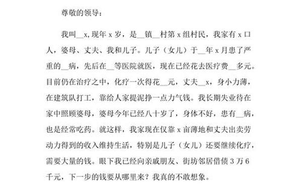 大病救助申请书范文 红十字会大病救助申请书范文