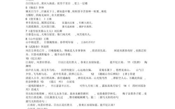 关于太阳的诗句—太阳的千古佳句