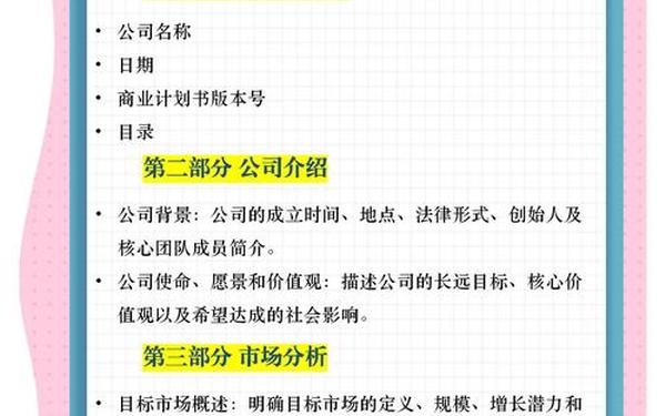 商业计划书模板完整版—商业计划书免费word版
