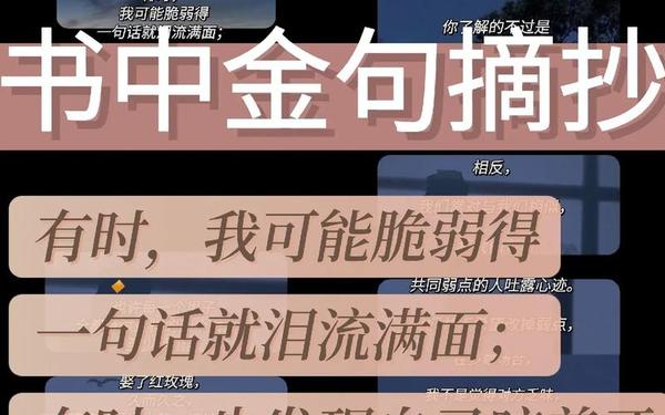 惊艳了世人的书摘文案 为了一句话经典台词