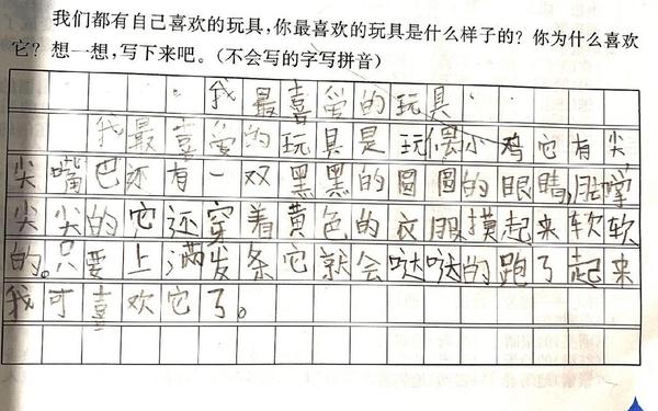 我最喜欢的玩具写话(二年级写话玩具)