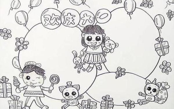 六一儿童节绘画作品—六一儿童节主题简笔画教程