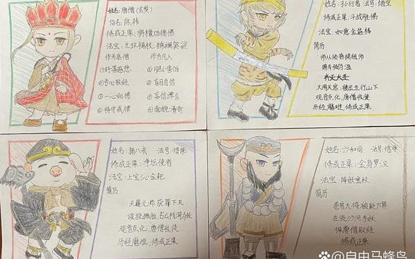 孙悟空真身图片太吓人—四大名著人物名片怎么画