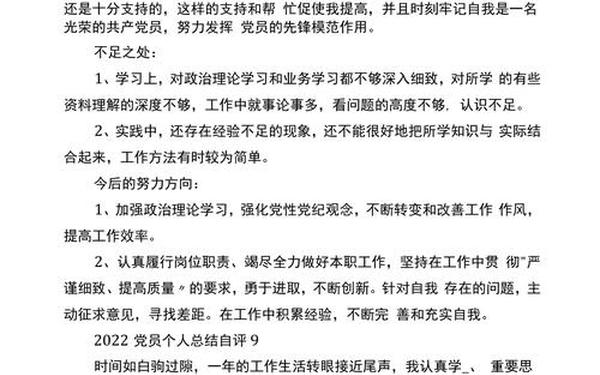 个人工作小结30字 党员个人自评总结20字