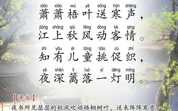 寒夜有灯苦读书—孤灯夜读书的古诗