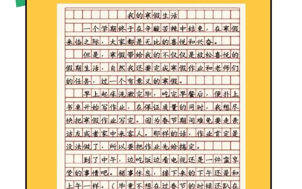我将这样度过寒假 我将这样度过寒假作文600字