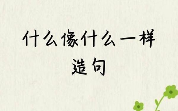 什么像什么的句子(______像______句子一年级)