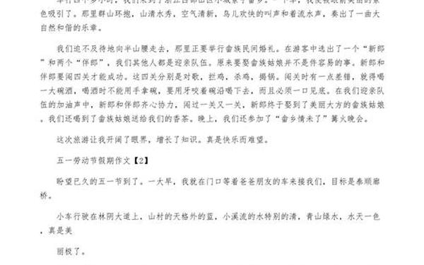 关于五一假期的作文-我的假期作文500字左右