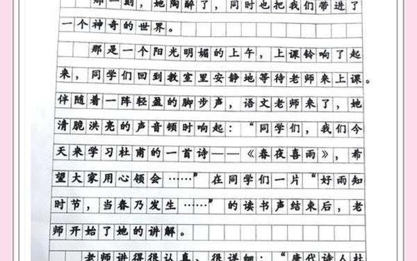 他(她)___了作文 《他_了》作文