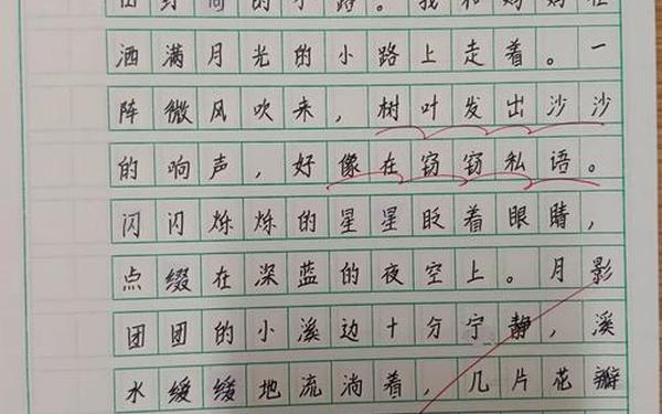 走月亮小练笔仿写第六自然段(走月亮小练笔)