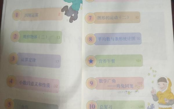 四年级下册数学、四下数学目录 四年级下册数学、四下数学目录