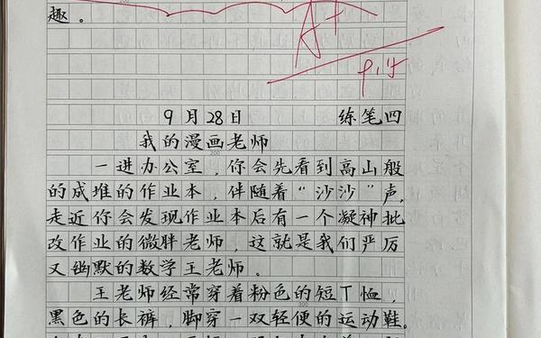 我的漫画老师作文400字五年级—我是SB的作文