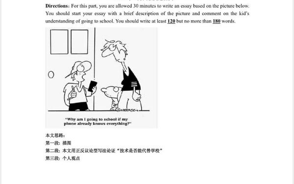 2013年四级作文_四级漫画作文真题