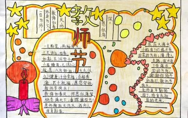感恩老师手抄报内容-感谢师恩手抄报的语句