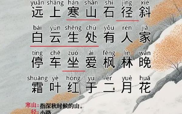 山行.(唐)杜牧_古诗,杜牧《山行》