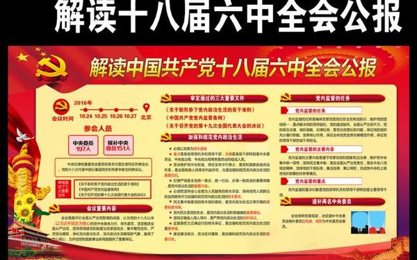 十八届六中全会精神心得体会、十八届六中全会精神内容