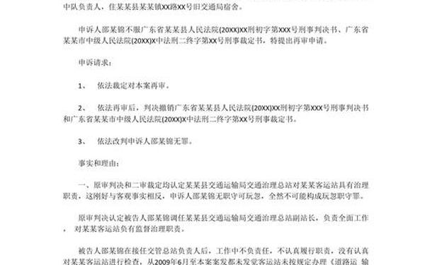 刑事申诉状成功范文-刑事申诉状怎么写格式