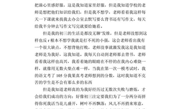 初中记事作文_我的初三生活作文600字