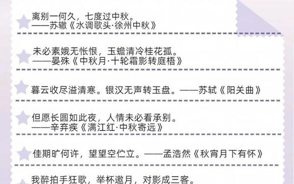 与中秋有关的诗句,三年级与中秋节有关的诗句有哪些